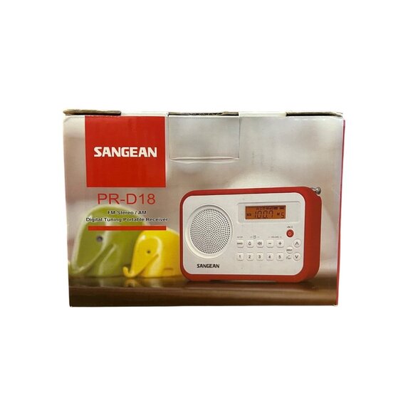 Sangean PR-D18 FM-Stereo / AM Digital Tuning Portable Radio Receiver Brand New - Picture 1 of 4